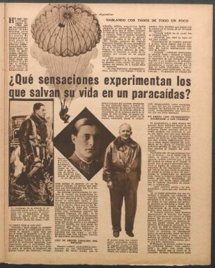¿Qué sensaciones experimentan los que salvan su vida en un paracaídas? : Hablando con todos de todo un poco...