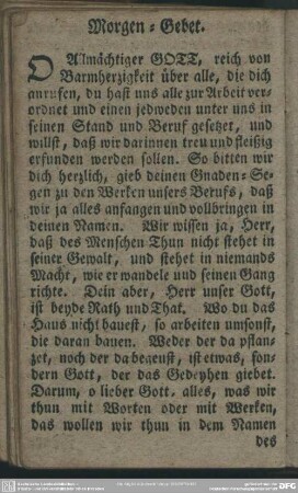 Morgen-Gebet