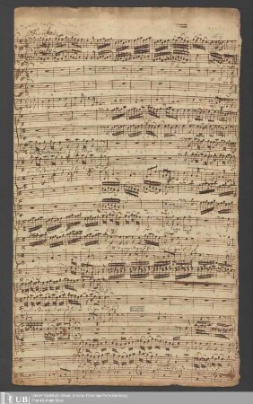 Ms. Ff. Mus. 1301 - Communion=Cantata : O seelig Vergnügen! O heilige Lust! : A. et B., 2 flauti, 2 violini se piace, violoncello et organo