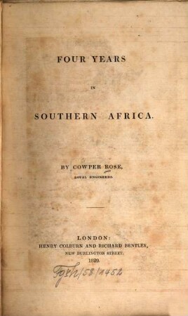 Four years in Southern Africa