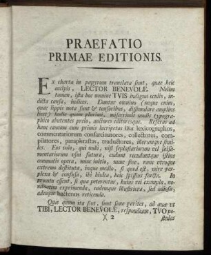 Praefatio Primae Editionis. - Praefatio Secundae Editionis.