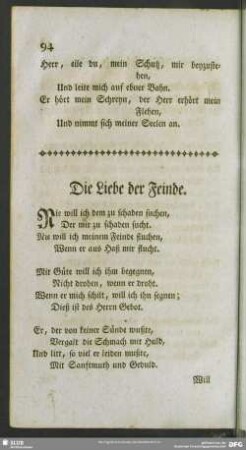 Die Liebe der Feinde