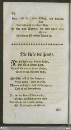 Die Liebe der Feinde