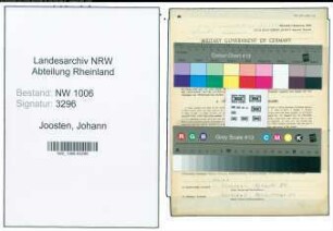 Entnazifizierung Johann Joosten , geb. 17.01.1866 (Landwirt)