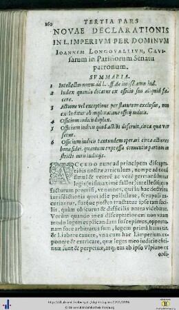 Tertia Pars. Novae Declarationis in L. Imperium per Dominum Ioannem Longovallum…