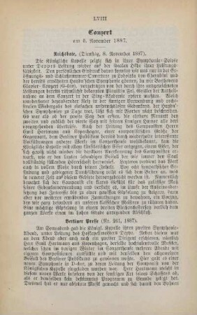 Conzert am 5. November 1887