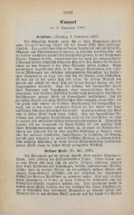 Conzert am 5. November 1887