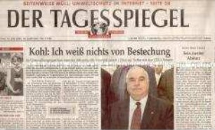 Berliner Tageszeitung "Der Tagesspiegel" zum Finanzskandal der CDU
