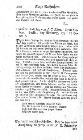 Lyrische Gedichte. 3.Aufl.