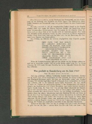 Was geschah in Skanderborg am 26. Juni 1712?