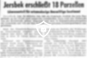 Jersbek erschließt 18 Parzellen