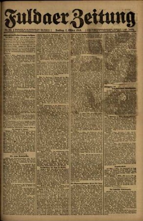 Ausgabe vom Freitag, den 07. März 1919.