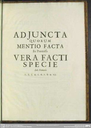 Adiuncta Quorum Mentio Facta In Praemissa Vera Facti Specie ...