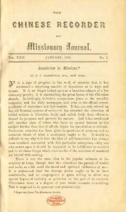 No. 1. January, 1891