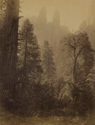 Yosemite Valley: Cathedral Spires : 2200 feet above valley