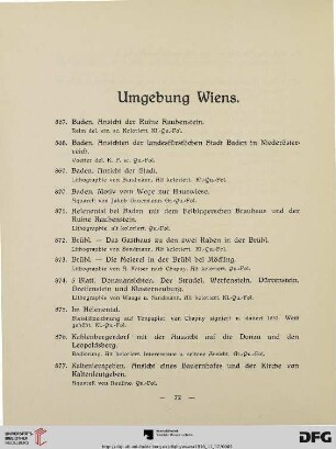 Umgebung Wiens (Nr. 867-897)