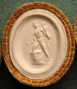 Diomedes mit dem Palladion, auf einem Altar kniend (Daktyliothek, Supplement)