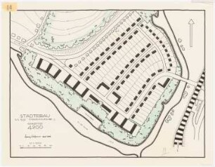 Städtebau, Stegreifaufgabe 3 Sommersemester 1932: Lageplan 1:1000