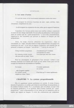 Chapitre V. La syntaxe propositionnelle