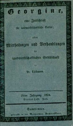 Elfter Jahrgang 1834. Viertes Heft. Juli.
