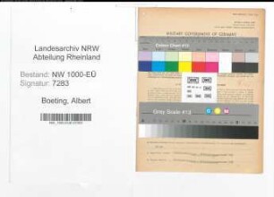 Entnazifizierung Albert Boeting, geb. 21.02.1898 (Kaufm.Angest.)