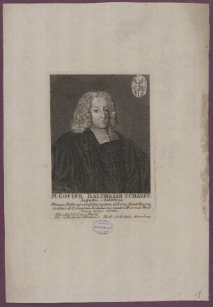 Bildnis des M. Gottfr. Balthasar Scharff