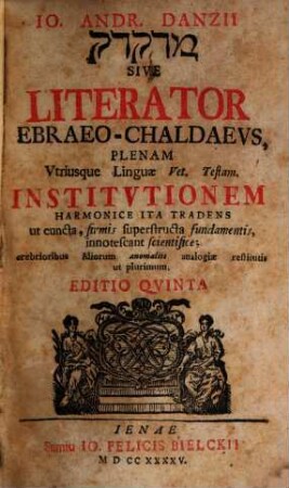 Literator Ebraeo-Chaldaeus