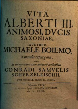 Vita Alberti III. Animosi, Dvcis Saxoniae