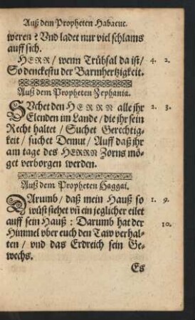 Auß dem Propheten Haggai.