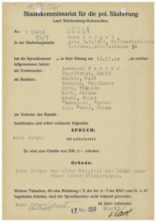 Burger, Anna