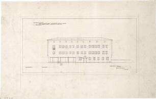 Gsaenger, Gustav; München, Romanplatz / Notburgastr.; Wohn- und Geschäftshaus Frauenhofer - Eingabeplan, Südseite (Ansicht)