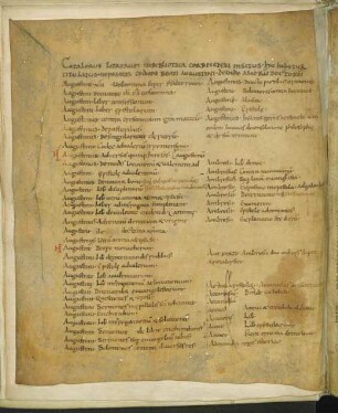 Catalogus librorum in bibliotheca Corbeiensi