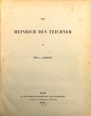 Über Heinrich den Teichner