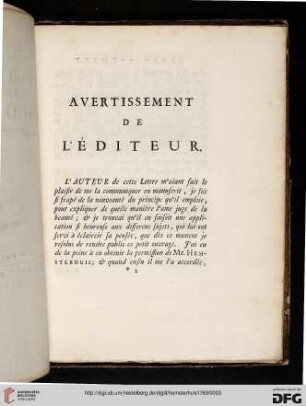 Avertissement d l'éditeur