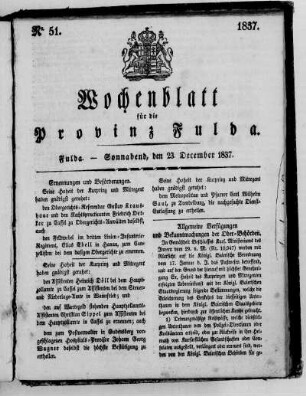 Nr. 51, Ausgabe vom 23. Dezember 1837