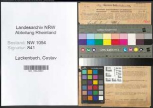 Entnazifizierung Gustav Luckenbach , geb. 01.08.1881 (Verw.Beamter)