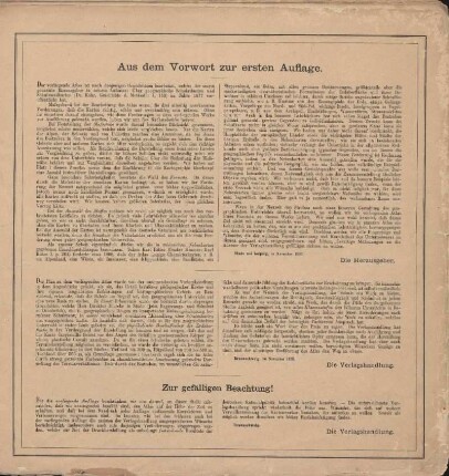Zur gefälligen Beachtung
