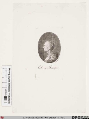 Bildnis Charles-Louis de Secondat, baron de La Brède et de Montesquieu