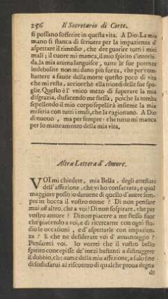 Altra Lettera d' Amore.