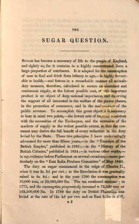 The Sugar-question in relation to free trade and protection : By the author of the "History of the British colonies"