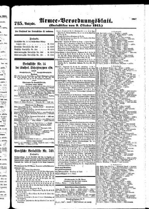 725. Ausgabe. Samstag, 9. Oktober 1915