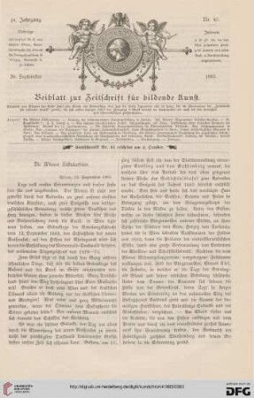 Die Wiener Säkularfeier