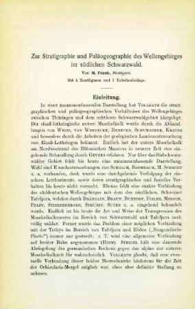 Zur Stratigraphie und Paläogeographie des Wellengebirges im südlichen Schwarzwald