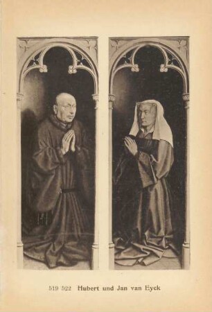 Hubert und Jan van Eyck. Bildnis des Stifters Jodocus Vydt. Bildnis der Isabella Vydt, geb. Burluut. 519. 522