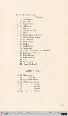 Aquarelle (Nr.36-100)