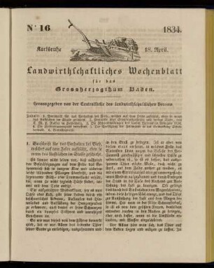 No 16. 18. April. 1834