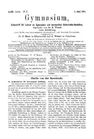 Abseits von der Heerstraße : II.