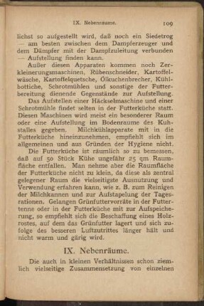 IX. Nebenräume.