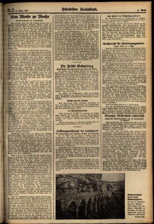 Zweite Ausgabe vom Montag, den 15. März 1937.