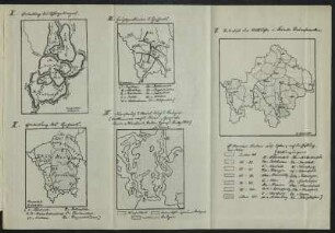[Fünf Karten verschiedener Landschaften]